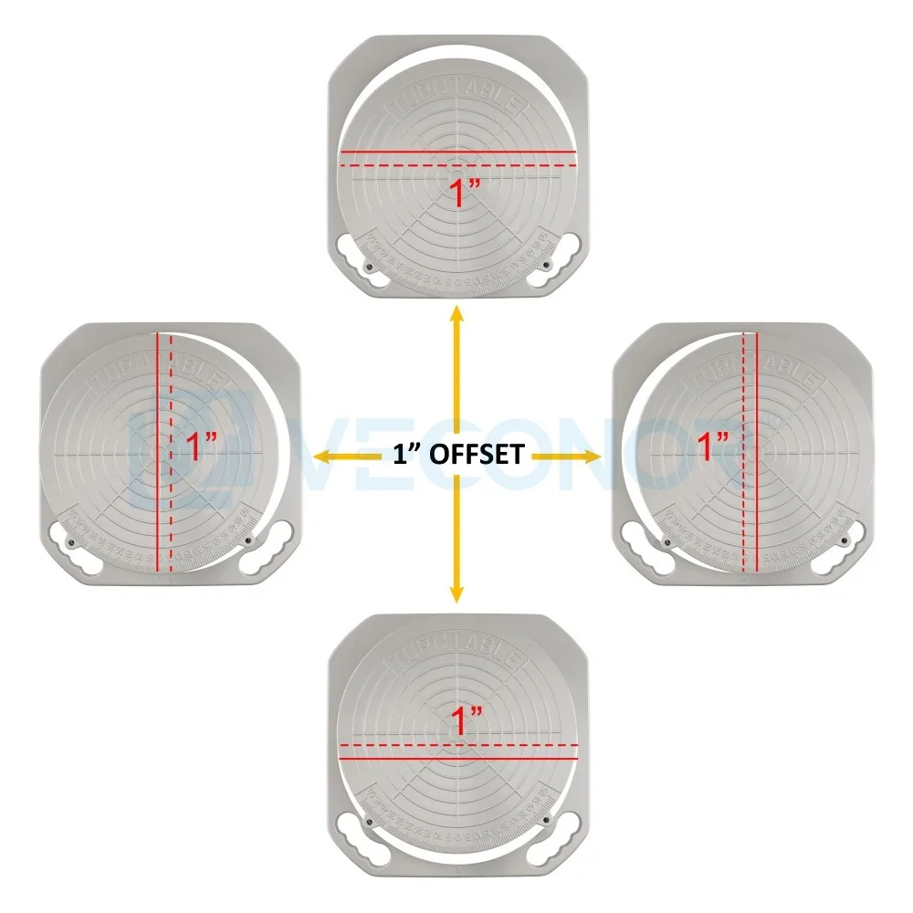 Wheel Aligner System Turnplates Turntables Radius Plates with Scale 4 Ton Load Capacity for Alignment Scissor Lift 4-Post Lift