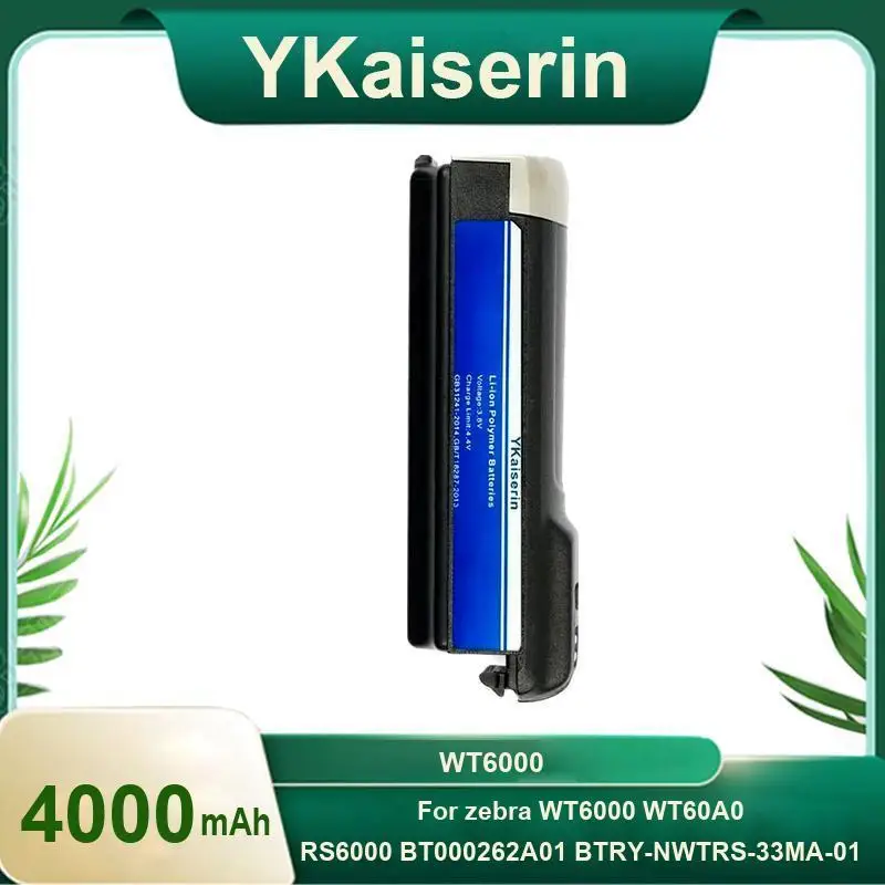 

Портативный терминал, аккумулятор 4000 мАч для Zebra WT6000 WT60A0 RS6000 BT000262A01 Btry-Nwtrs-33MA-01