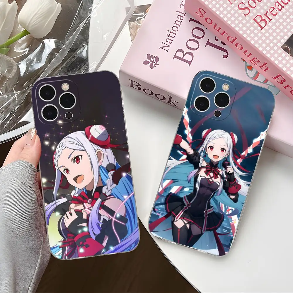 

Чехол для телефона Sword Art Online Yuna для iPhone 16, 15, 14, 13, 12, 11 X XR XS 8 6 Pro Max Plus, мини-прозрачный цветной чехол с принтом, роскошный