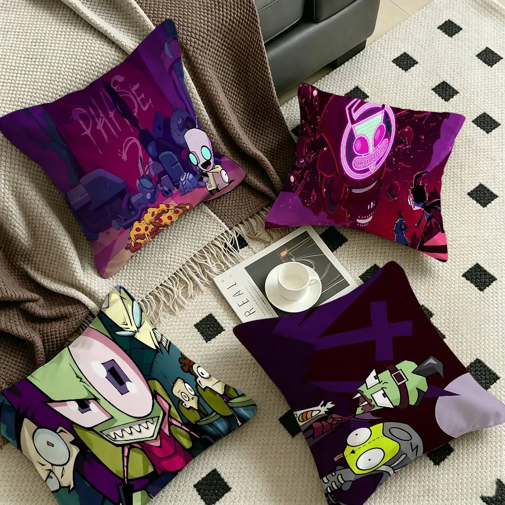 I-Invader Anime Z-ZIM Cushion Cover Pillow Cover Decor Pillowcase Printed Cushion Case for Couch