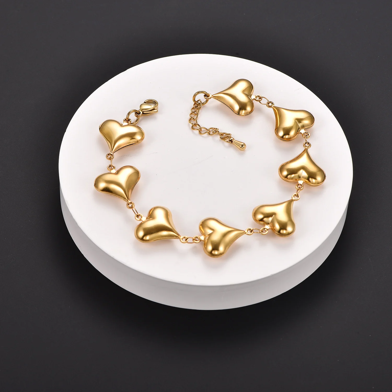 Elegantes Wasserdichtes Armband aus 316L Edelstahl, Goldenes Einfaches Hohles Fußkettchen, Liebesschmuck für Mädchen und Frauen – Detail 6