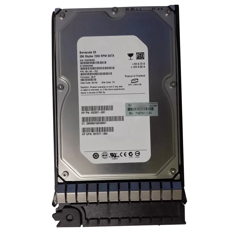 

100%New In box 3 year warranty 349239-B21 397553-001 250G SATA 7.2K 3.5 Need more angles photos, please contact me