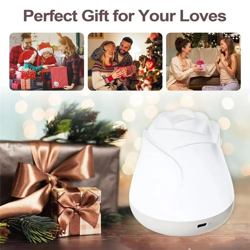 ABRB-Цветочный ночник для девочек с регулируемой яркостью, детский ночник для детей, цветочная лампа, энергосберегающий детский ночник