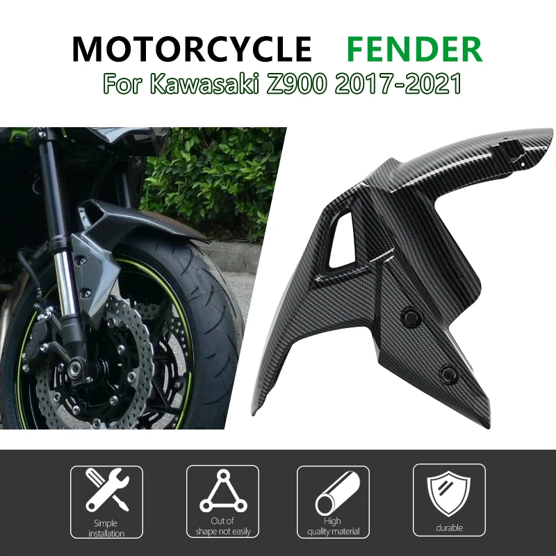 

Запчасти для мотоцикла Kawasaki Z900 2017 - 2021 2018 2019, переднее крыло из АБС-углеродного волокна, брызговик, защита переднего крыла, обтекатель