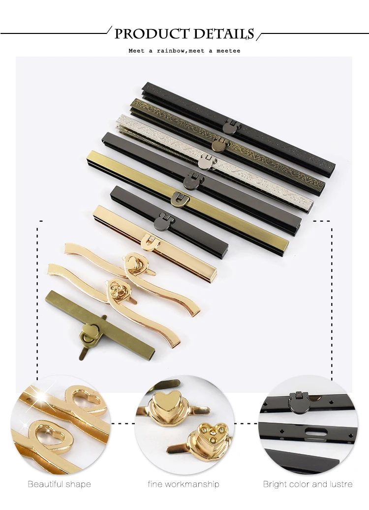 1/2/3/5Pcs Deepeel 10-19cm Metal Turn Lock Purse Frame Locks Buckle Wallet Bag Kiss Clasp Closure Parts DIY Hardware Accessories