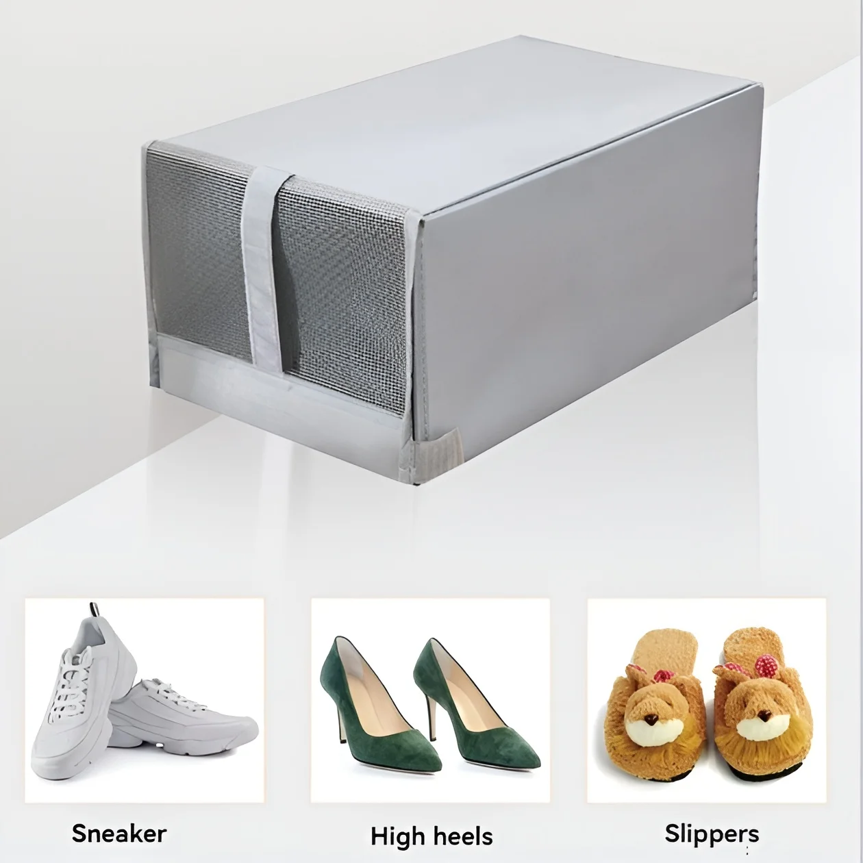 Space-saving Foldable Shoe Box, Breathable Fabric Storage Box with Visual Window, Shoe Cabinet, Room Organizer, Home Accessories