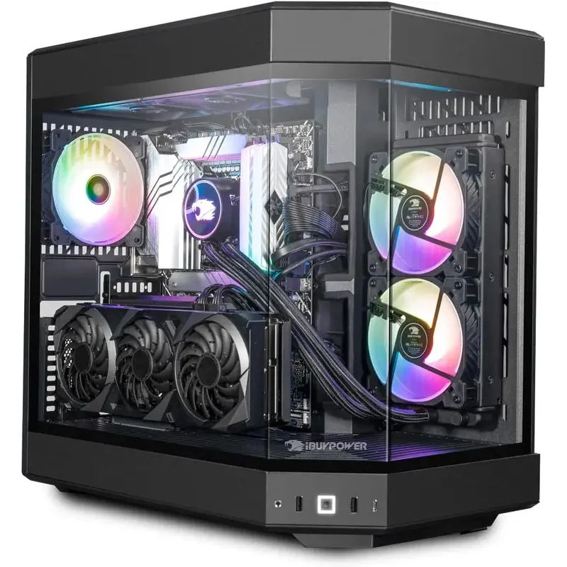 iBuyPower Pro Y60 Gaming PC Computer Desktop Y60BI9N4701 (Intel i9-13900KF 3,0 GHz, Nvidia GeForce RTX 4070 12GB, 32GB 5200 MHz