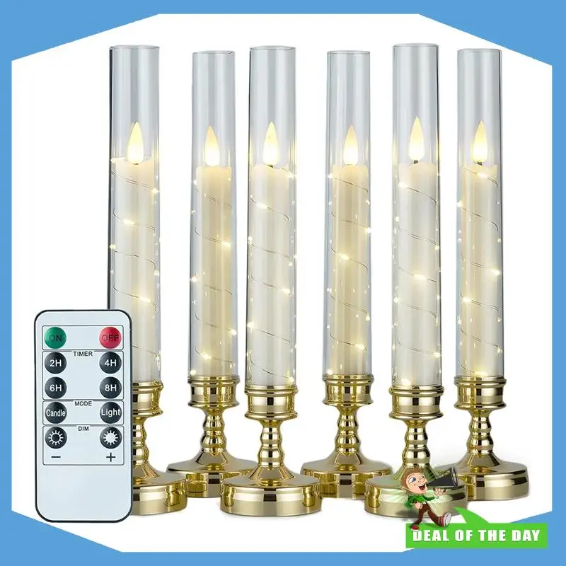 24-hour-delivery-flickering-led-candles-with-embedded-star-string-6-pcs-flameless-candles-featuring-remote-control-and-timer-fu