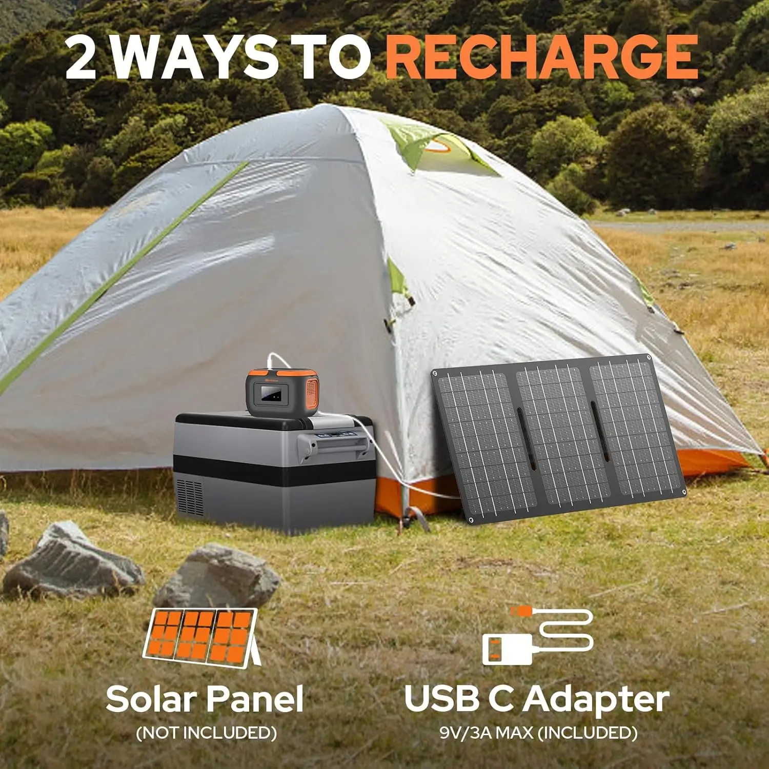 Tragbares 120-W-Kraftwerk mit AC-Steckdose, 97,6-Wh-Akku für Camping-Home-Backup