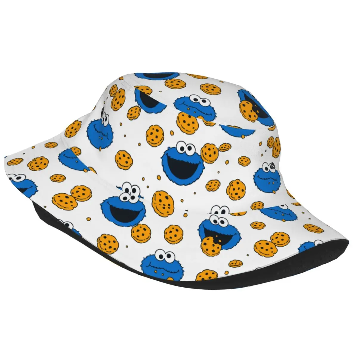 Teen Bucket Hat Cute-S-Cookied-S-Monstered Summer Beach Hatwear Foldable Outdoor Fishing Hats Cartoon Bob Hat Birthday Gift Idea