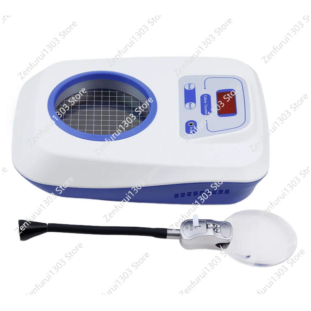 

220V Laboratory Digital Display Colony Counter Bacteria Testing Equipment Bacteria Count Detector With 3/6X Magnifier