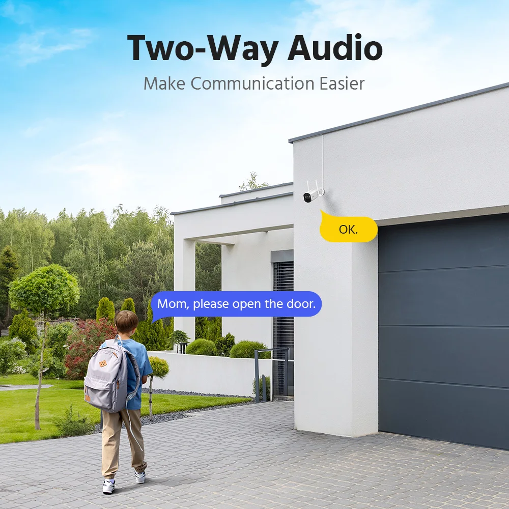 ANNKE 4MP Wireless Security Camera System with 4CH 5MP NVR, 4MP 2K Solar Battery Powered Outdoor Camera, PIR Human Detection, 2-Way Audio, Color Night Vision, IP65, 2.4/5GHz Dual-Band WiFi, Local & Cloud Storage, Alexa