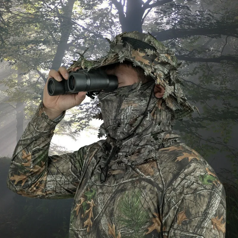 

Outdoor Bionic Large Tree Hunting Camouflage Fisherman Hat CS Camouflage Polyester Hunting Camouflage Hat Maple Leaf Jungle Hat