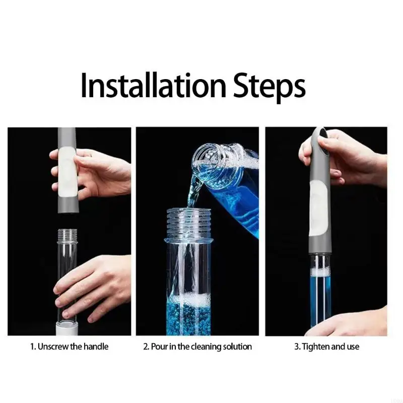  Electric Toilet Scrubber Detachable Head USB Charging Build In Liquid Storage