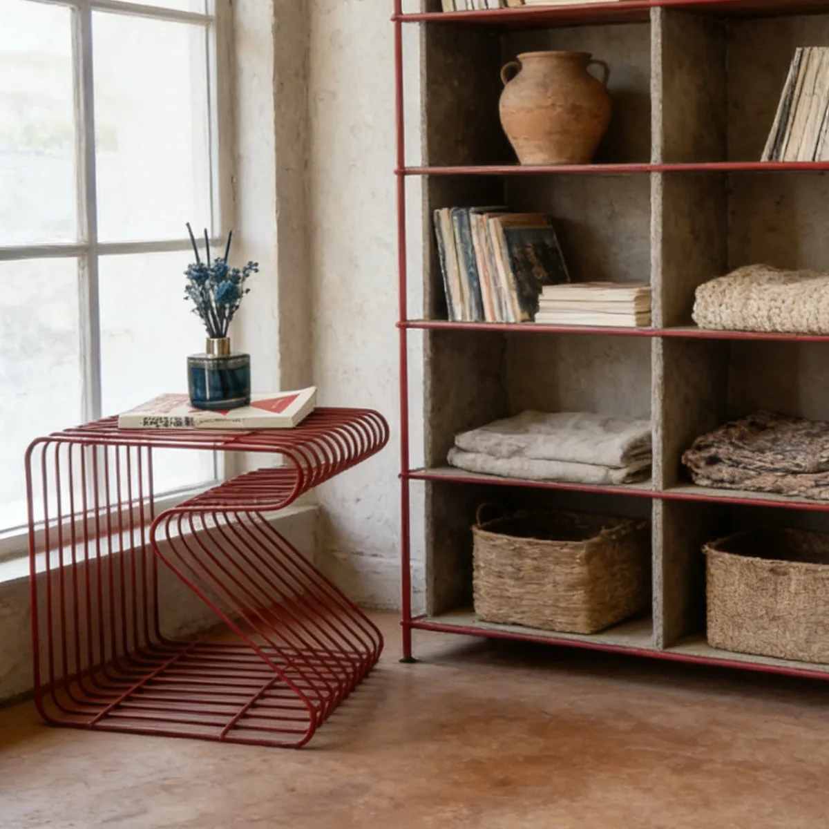 

Stainless Steel Nordic Magazine Rack Luxury Sample Room Display Shelf Home Decor