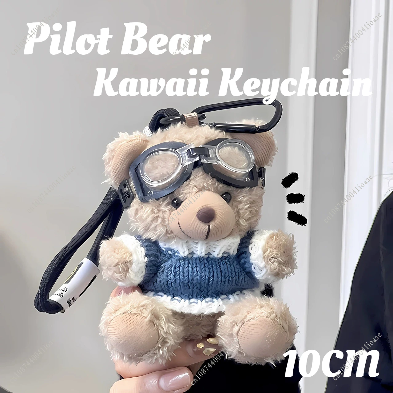 Cartoon Pilot Bär Bunte Kleidung Bär Anhänger Tasche Zubehör Kreative Kawaii Schlüsselbund Rucksack Zubehör Desktop Ornamente