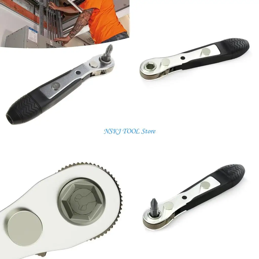 

L8RC 1/4 Inch Quick Socket Ratchet Wrench Rod Quick Release Screwdriver Ratchet