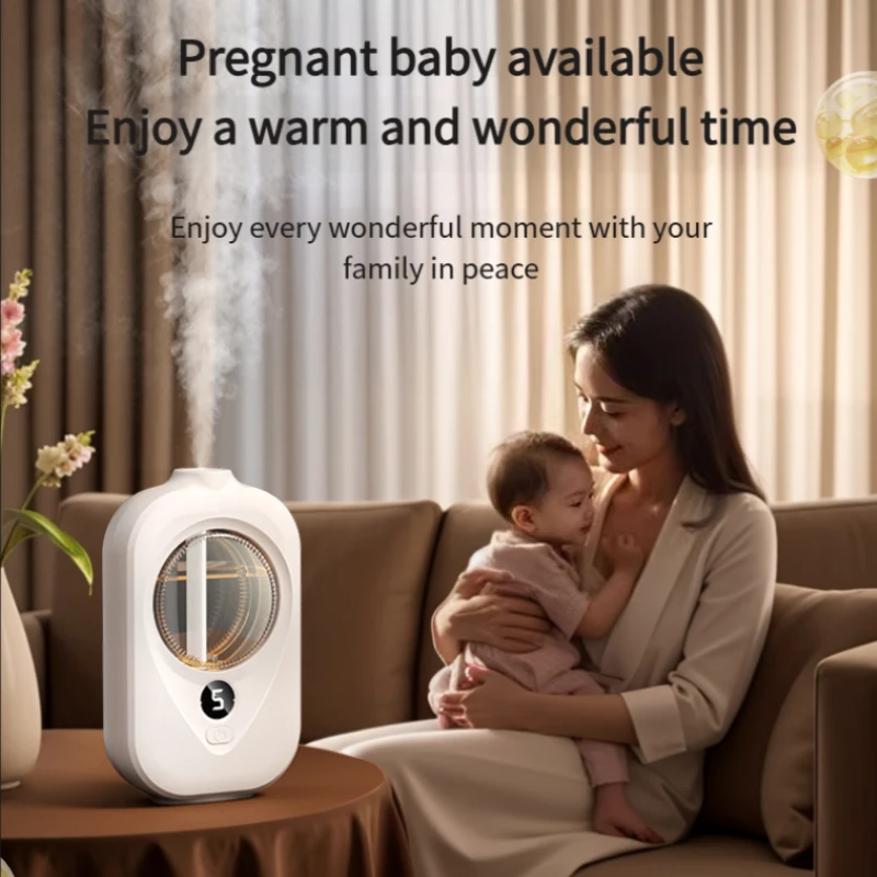 موزع روائح الزيوت العطرية الأوتوماتيكي الذكي المثبت على الحائط مع مزيل الروائح الهوائية للحمام