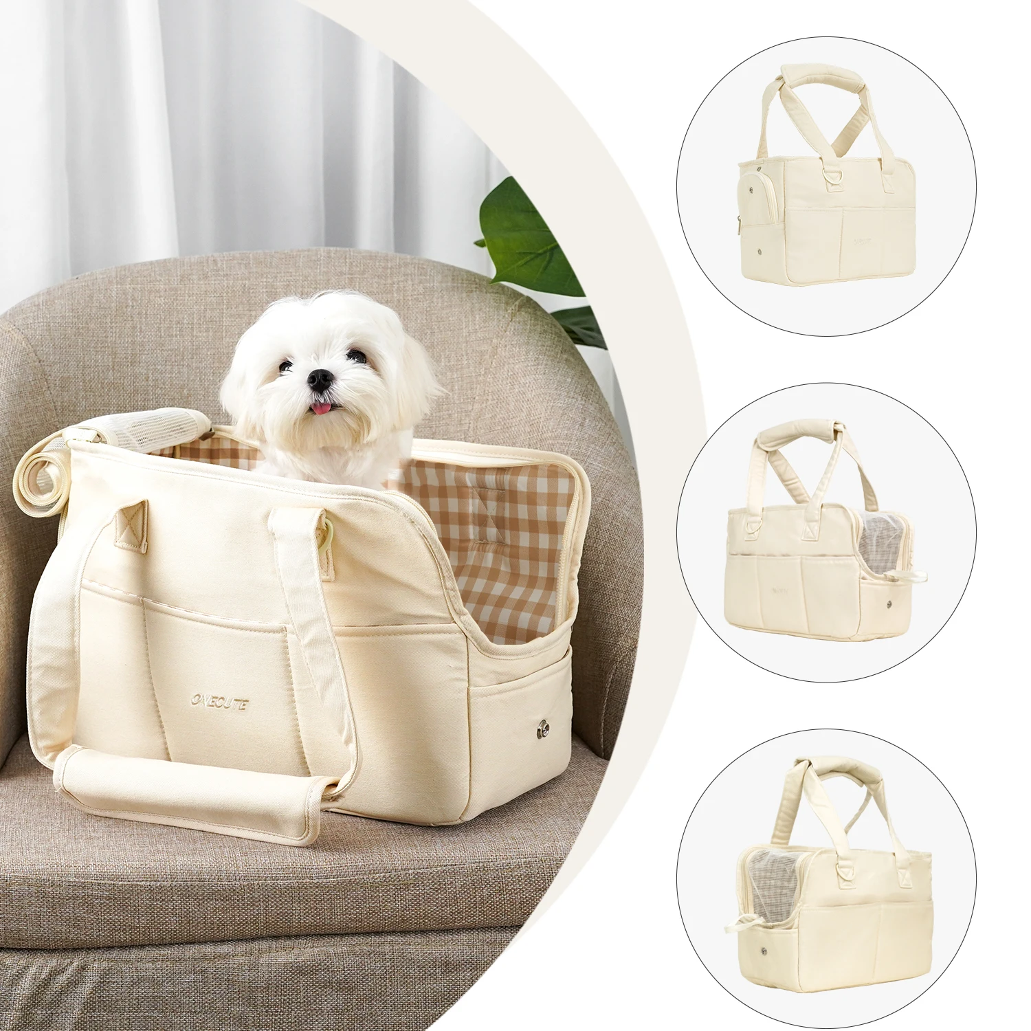 

Portable Mesh Pet Carrier Shoulder Bag for Cats Small Dogs, Lightweight Soft-Sided Outdoor Travel Bag