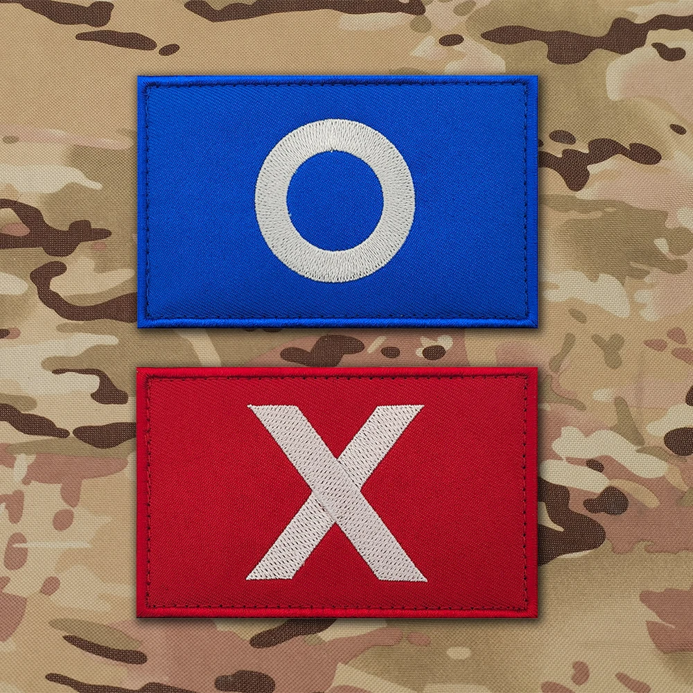 

Game Number X and O Embroidered armband Hook and Loop Tactical Badge Backpack Patch Clothing patch
