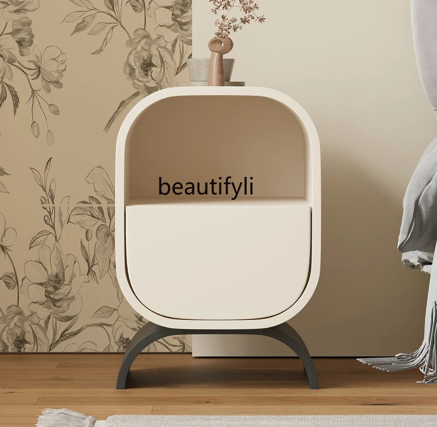 X Simple Modern Suspension Good-looking Narrow Bedside Table French Cream Style Creative Home Bedroom