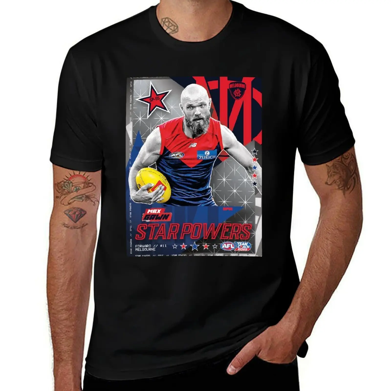 

Max Gawn, Star Po T-Shirt oversized t shirt luxury designer for a boy custom shirt mens workout shirts