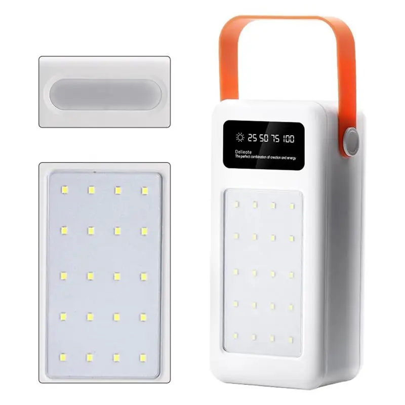 X12A-35-Slot 18650 Battery Housing Case With LED Flashlight For Outdoor Adventures 22.5W PD QC3.0 USB (No Battery )