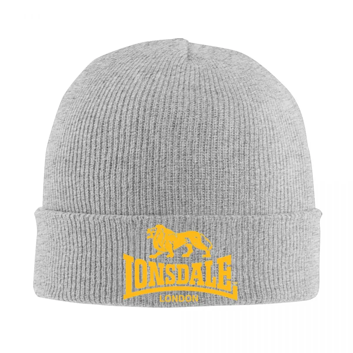 Lonsdales London Yellow Logo Beanie Hats Bonnet Hats Men Women Fashion Hippie Knit Hat Autumn Winter Printed Elastic Caps