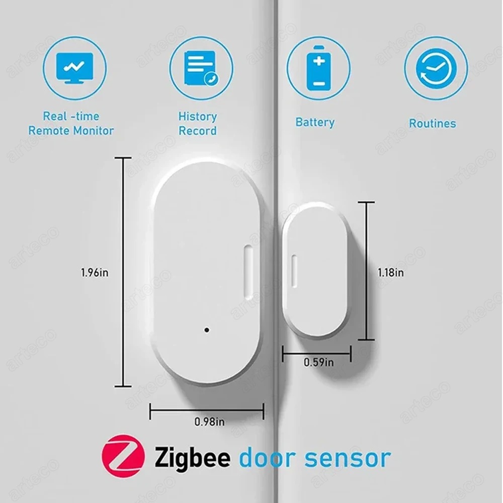 Ewelink Zigbee Door Window Sensor Open Closed Detector Security Wireless Burglar Alarm Door Sensors Support Alexa Home Assistant