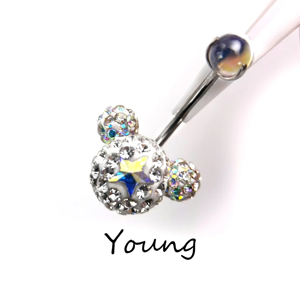 

F136 Titanium G23 Super Shiny Colourful Zircon Balls Navel Nail Medical Internal Threaded Skin-Friendly Piercing Jewellery