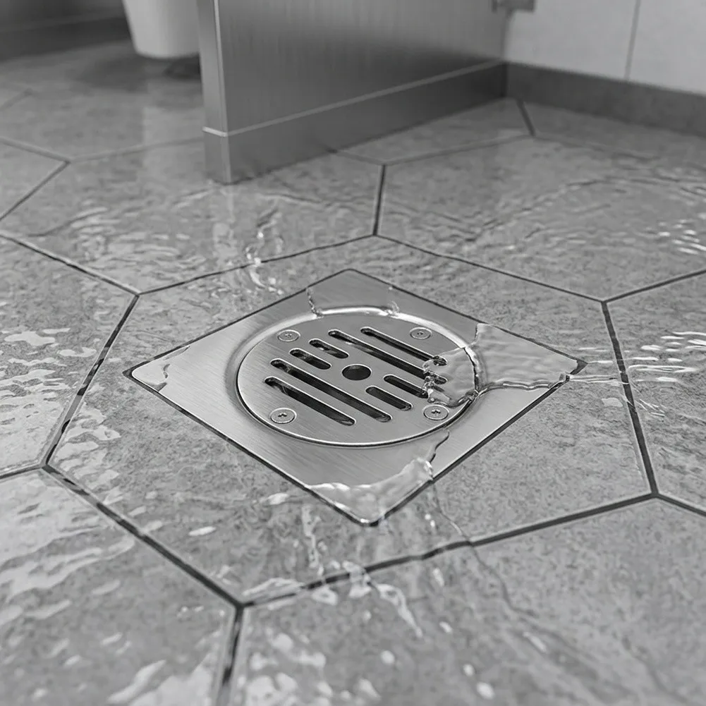 Stainless Steel Lockable Floor Drain 304 Material for Public Restrooms Water Seal Barrier 7.5x7.5cm 50mm 75mm Compatible