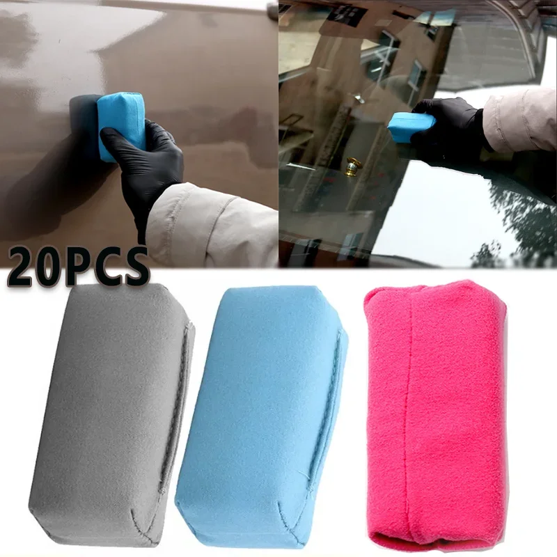 

Popular 10 PCS Car Detailing Suede Sponge Applicator Ceramic Coating Polishing Paint Care Waxing Polish Block Cleaning Tool