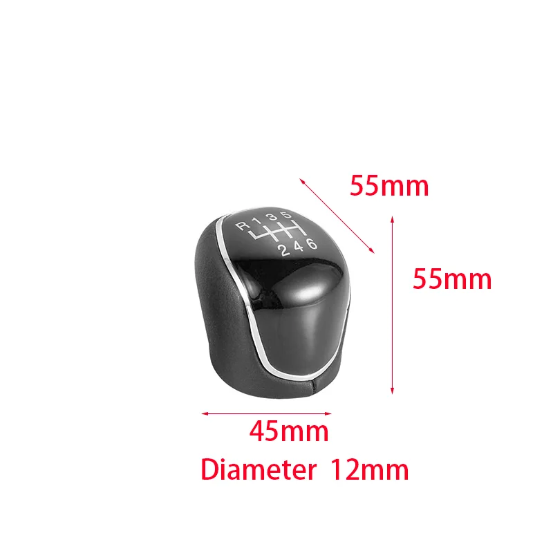5 6 Speed Pu Leather Car Gear Shift knob Shifter Handball For Ford Mondeo 4 Mk4 Kuga Focus Mk2 Auto Accessories