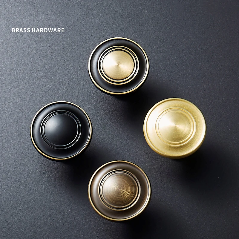 Brass Handles Wardrobe Dresser Cupboard Cabinet Door Drawer Shoe Box Furniture Pulls Simple European Pastoral Knobs