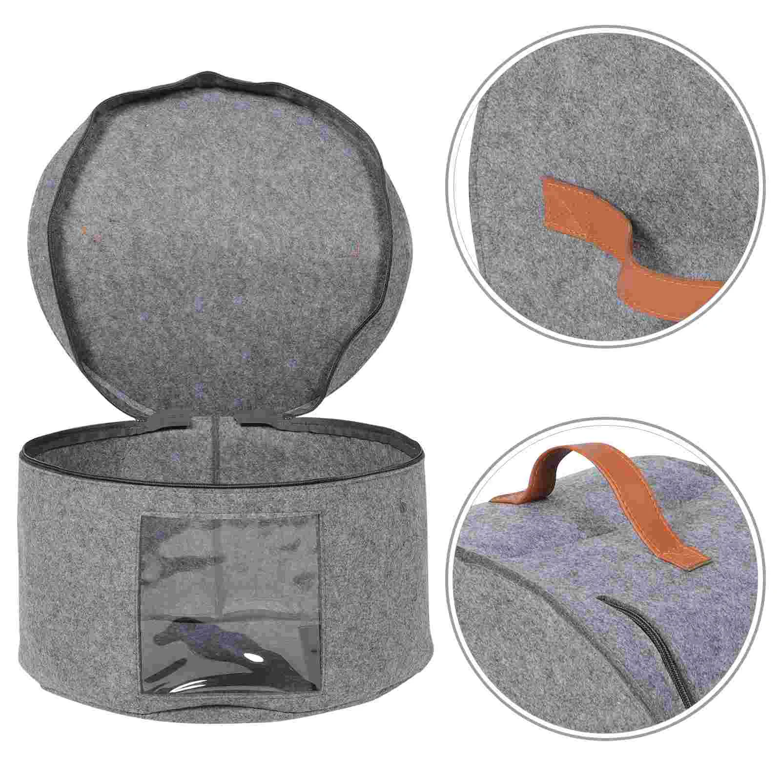 Round Hat Carrier Case Hats Organizer Large Hat Storage Box for Women Men