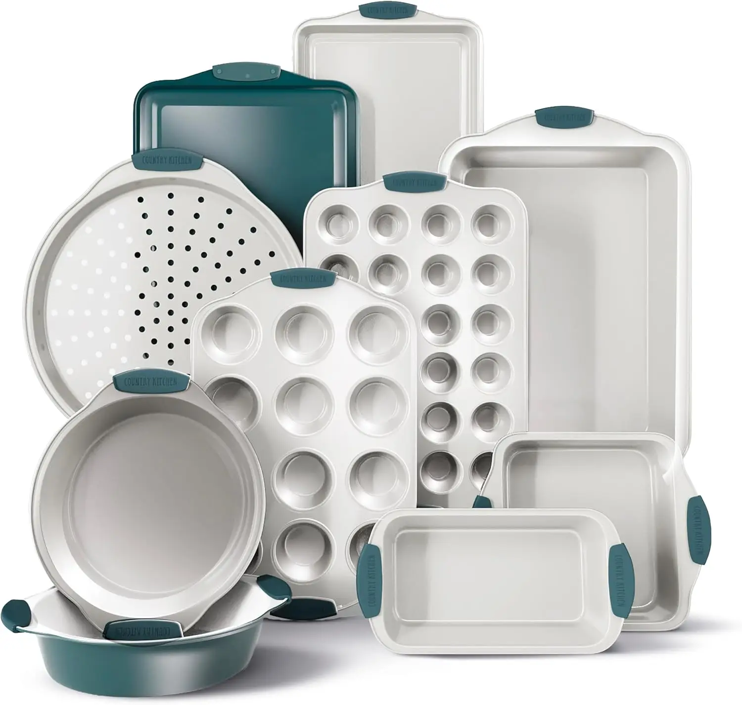 

Набор форм для выпечки с антипригарным покрытием — сверхпрочные, прочные, легко снимаемые формы для выпечки в мудре, 10 предметов