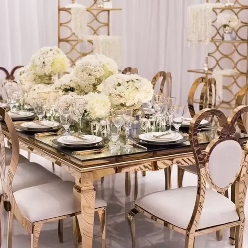 Foshan Furniture Manufacturer High Quality Wedding Centerpieces & Decoration Hotel Furniture Dining Table