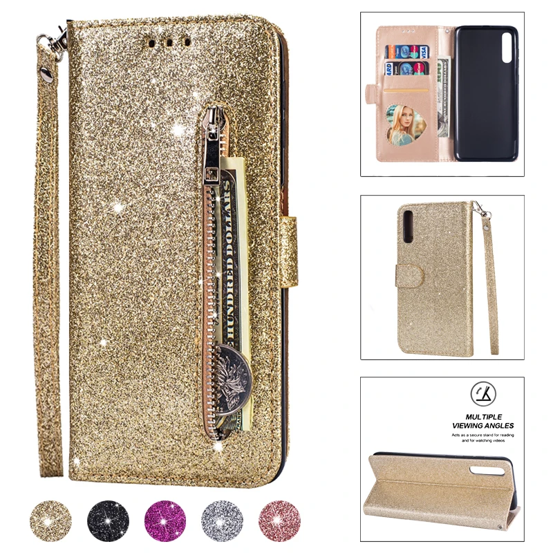 

Fashion Glitter Leather Wallet Flip Case Cover For Samsung Note 20 Ultra 10 Plus M20 M23 M51 A72 A71 A70 A54 A53 A52 A51 A34 A33