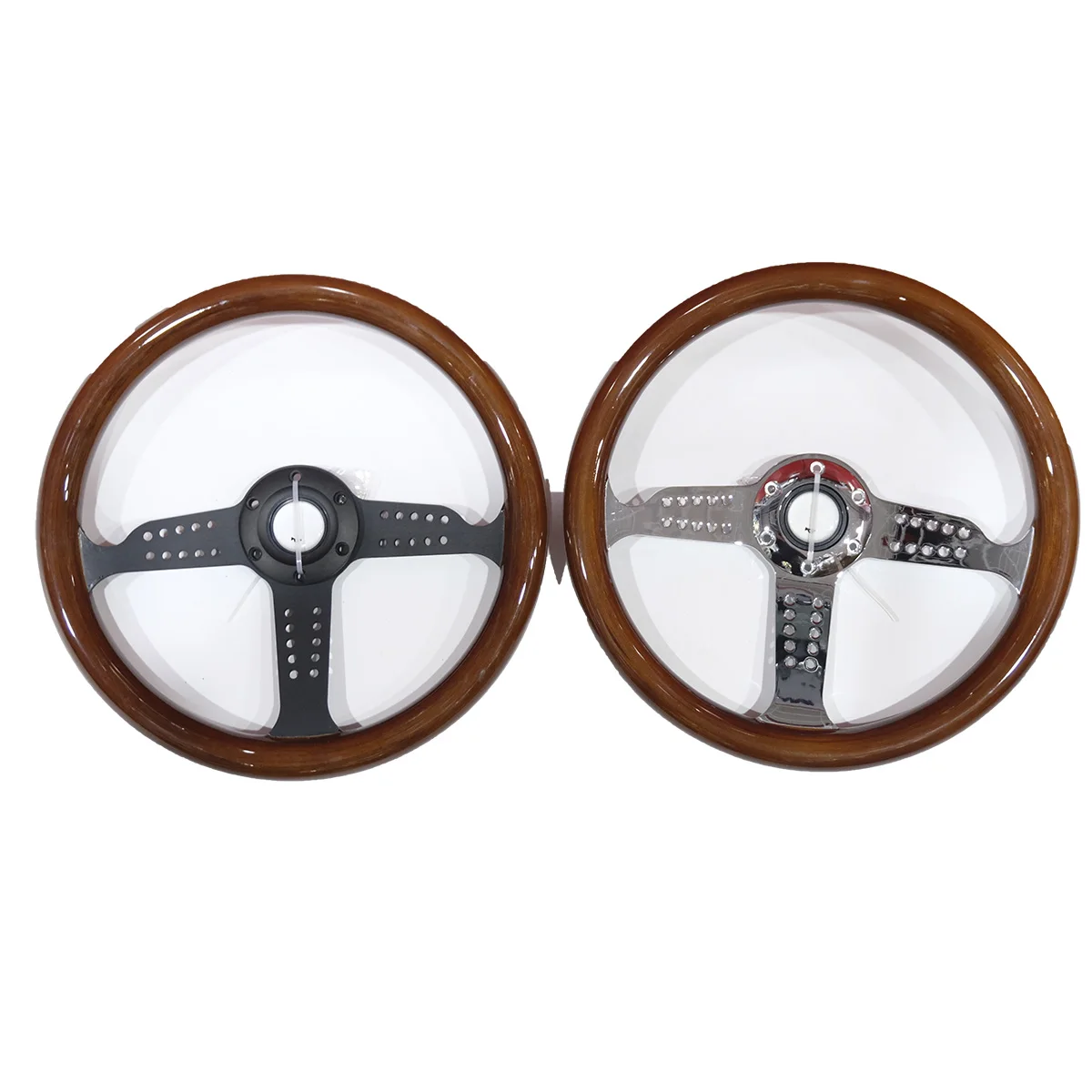 

Spsld Automobile Refitted Steering Wheel 14 inch 350mm Mahogany Plated Bracket Steering Wheel