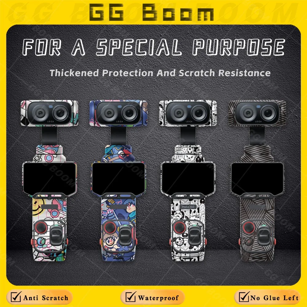 For Use Insta360 Luna Ultra Action Camera Sticker Decorative Body Frame Protective Full Body Skin Vinyl Wrap Anti-Scratch Decals