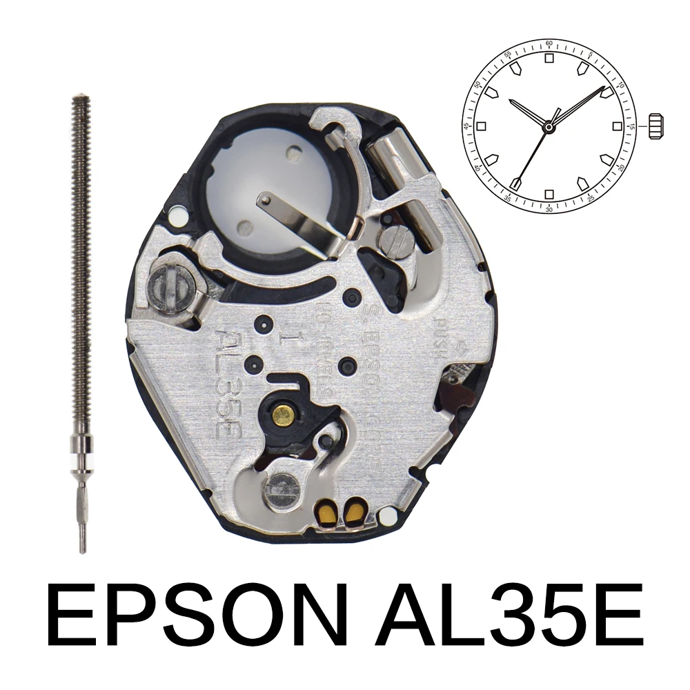 EPSON AL35 Quartz Movement With Movement Handle A35 Non-Calendar Three-Needle High-Precision Quartz Watch Movement Replacement