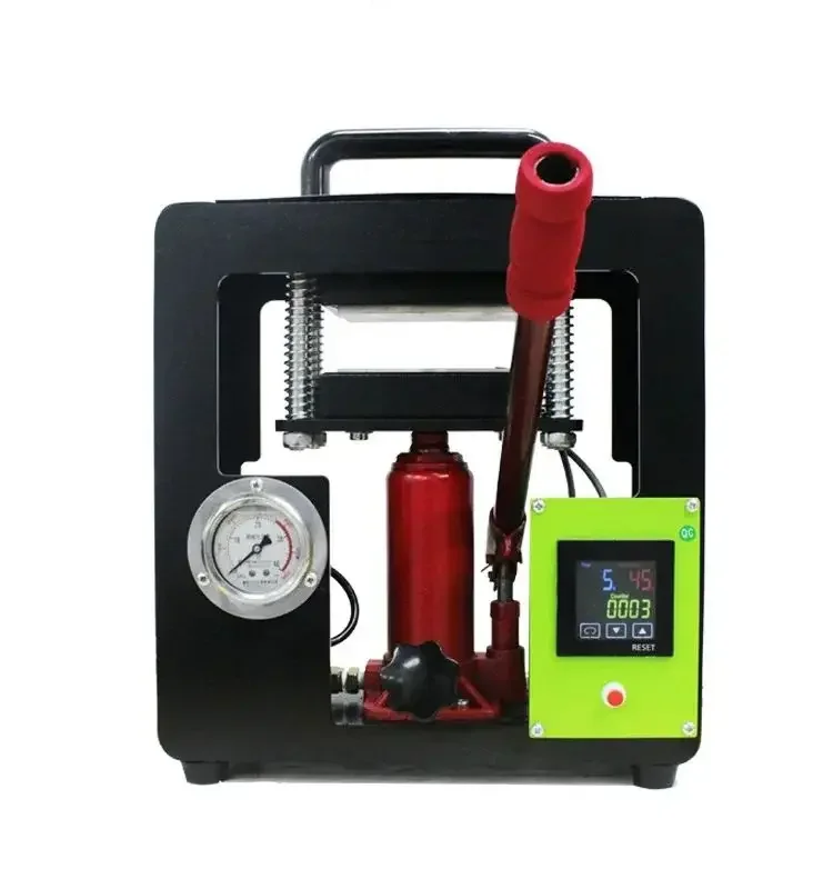 7ton Hydraulic Rosin Heat Press AP2047 with 2.4"x4.7" Dual Heating Plate and Pressure Gauge Portable Oil Wax Extracting Tool