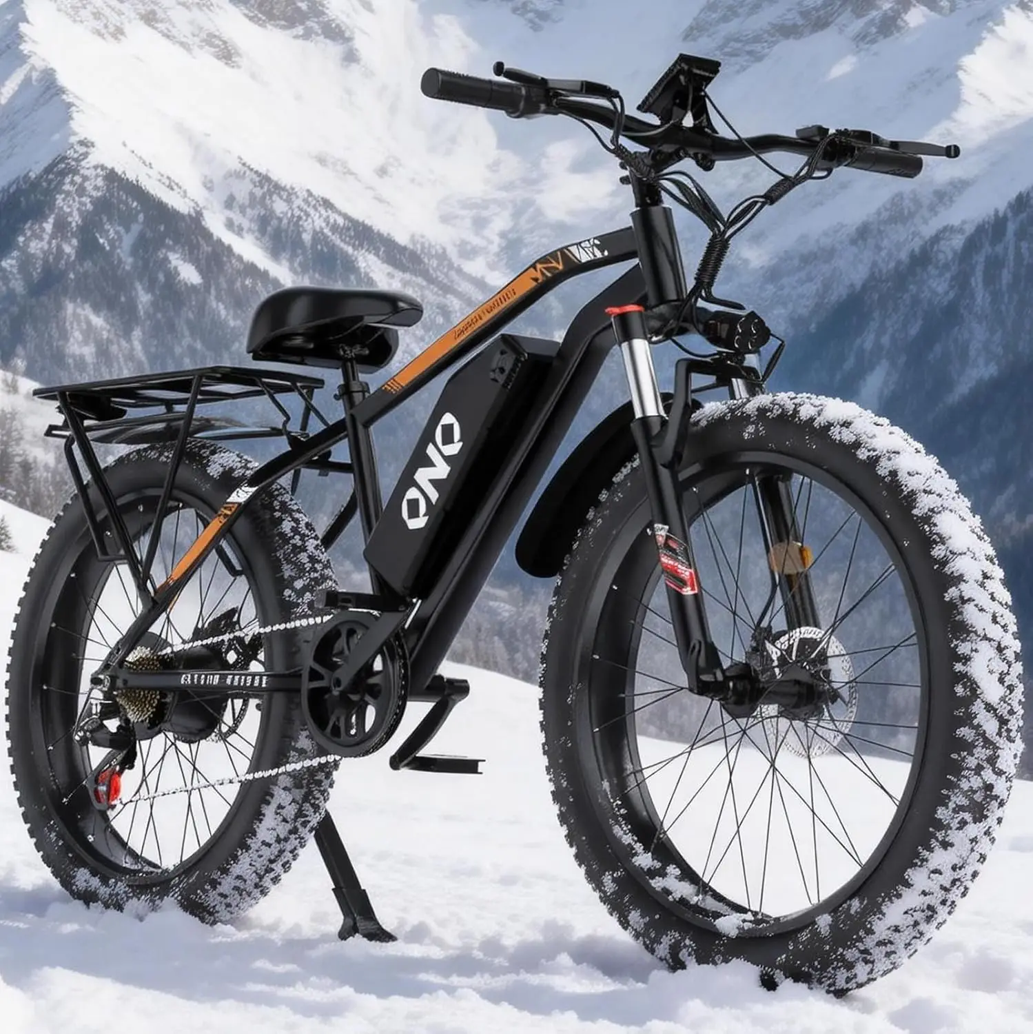 

Fat Tire Electric Mountain Bike 1500W Peak, 48V 15Ah Removable Battery,28MPH Speed & 60 Miles Range Electric, Customized