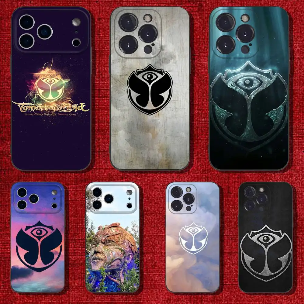 

Festival Tomorrowlands Phone Case For iPhone 6,17,16,15,14,13,12,11 Plus,Pro Max,XS,X,XR,SE,Mini,8,7,Soft Silicone Black Cover