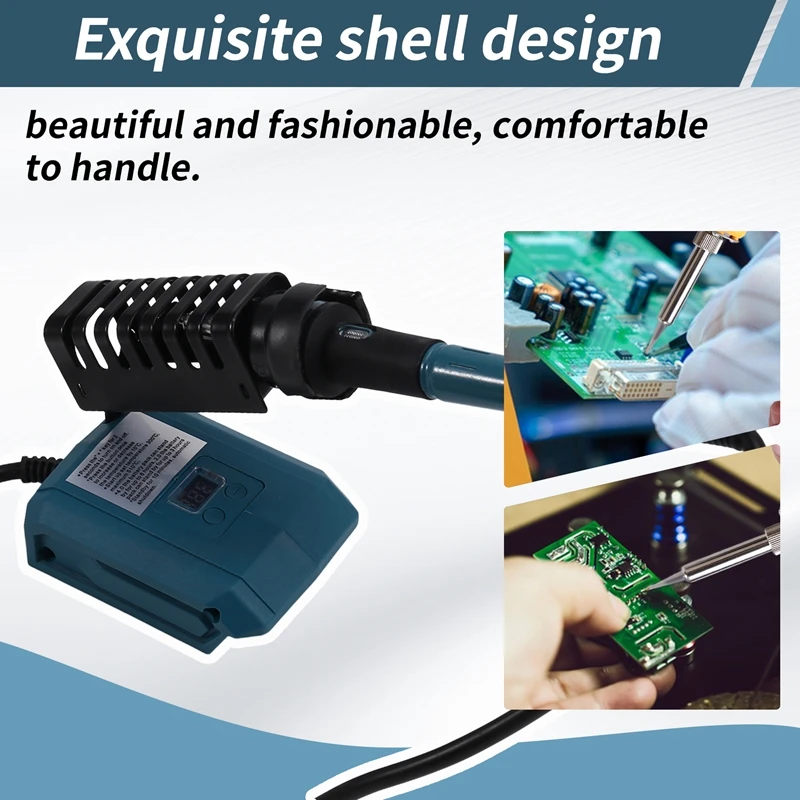 AT64 60W Wireless Electric Soldering Iron 936 Ironhead For  18V Battery Welding Tool 300-510℃ Temperature Adjustable