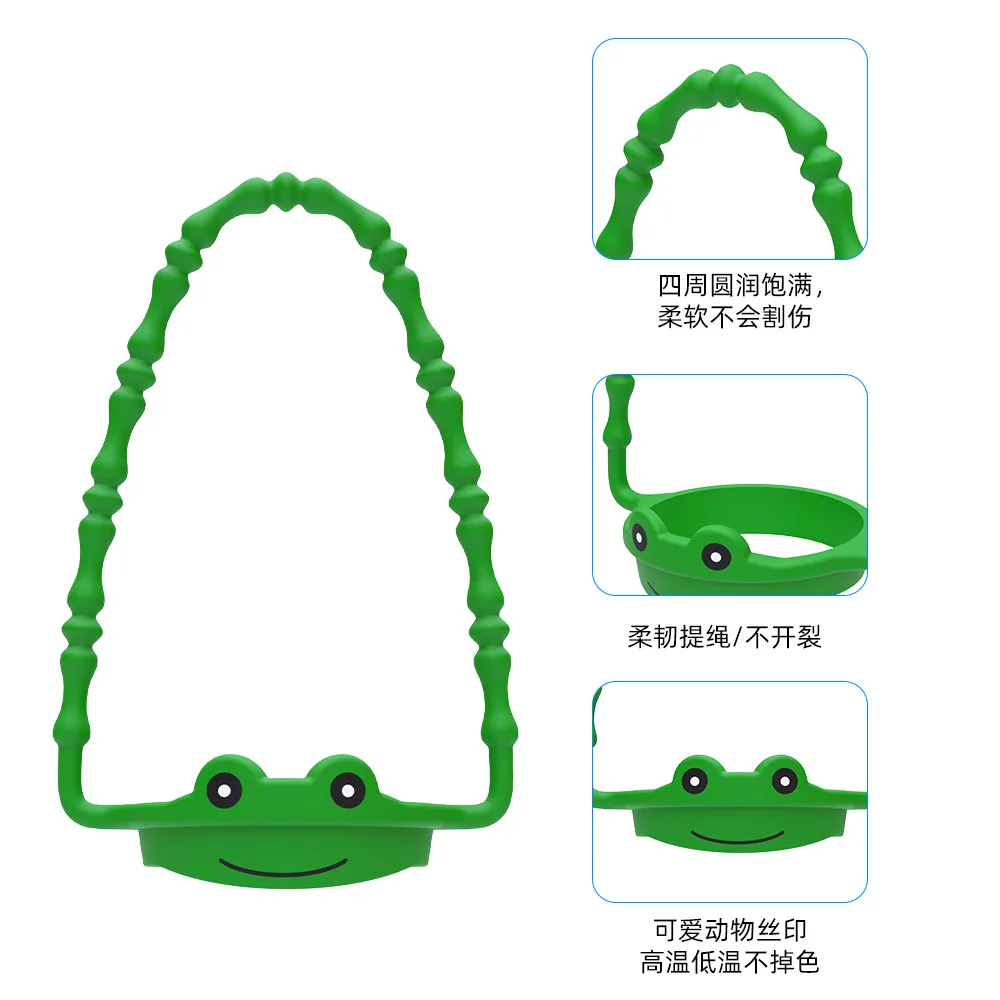 portable silicone lovely cup handle Lanyard non-slip bottle case cap for 40oz compatiable for Stanley accessories Anti scalding
