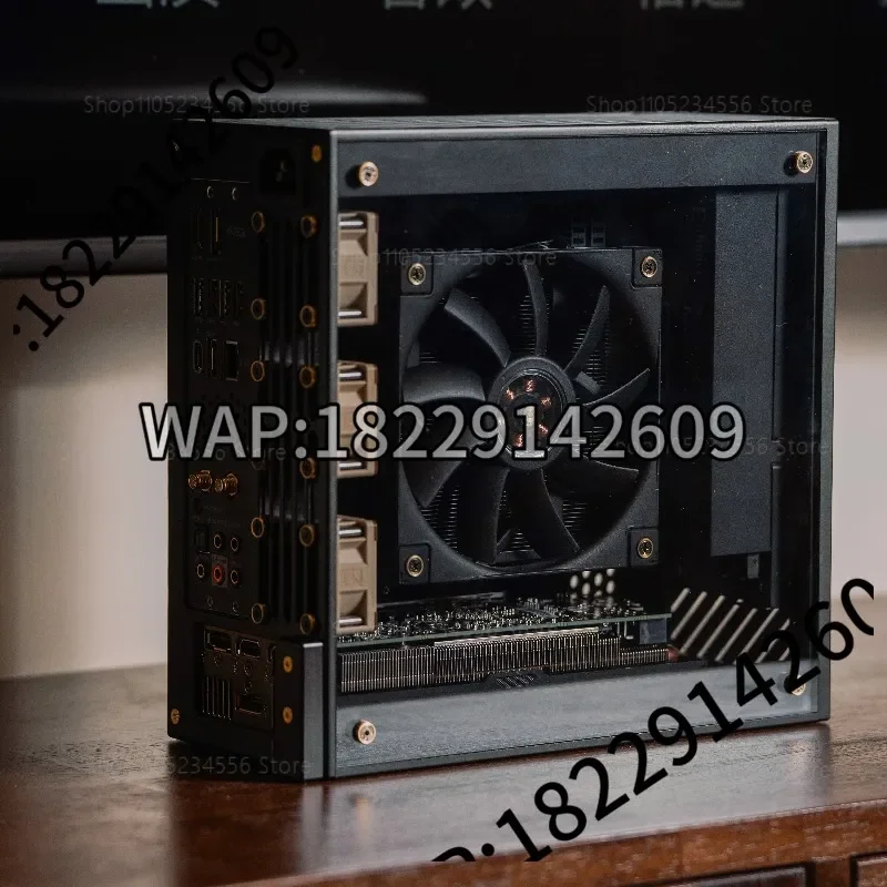 LP P6 ITX Case Aluminum CNC Mini PC Chassis for cnc 4060 GPU with 1U Power Supply Low Profile SFF