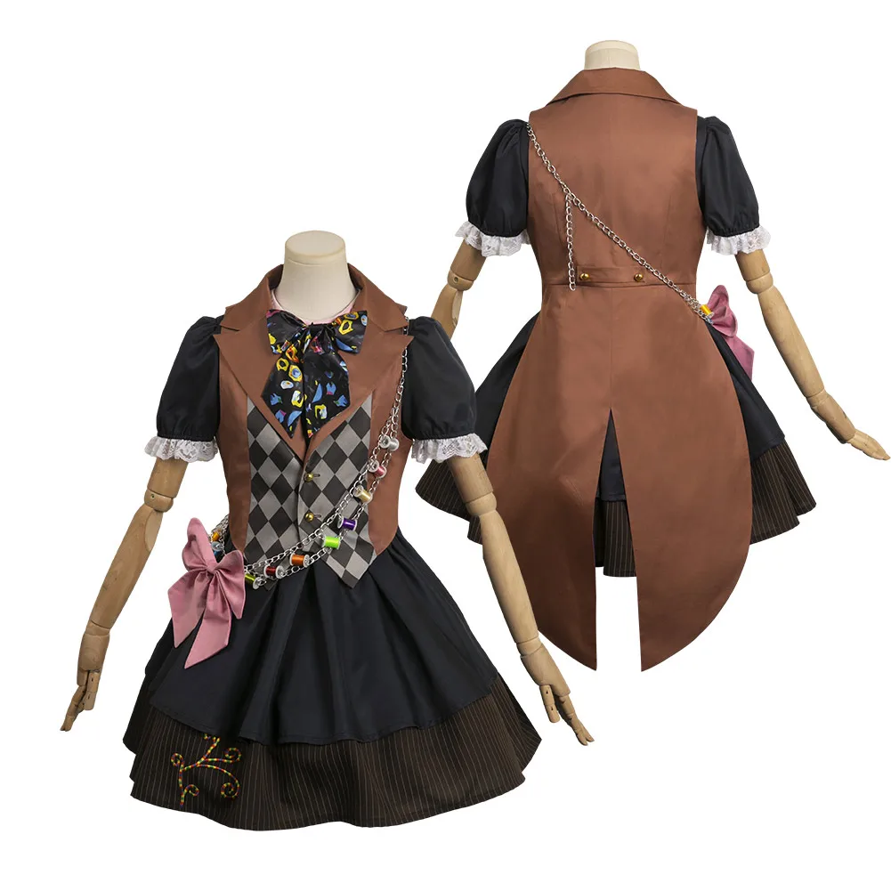 Movie Alice Tarrant Johnny Mad Cos Hatter Cosplay Costume Hightopp Outfits Adult Girls Roleplay Halloween Party Clothes