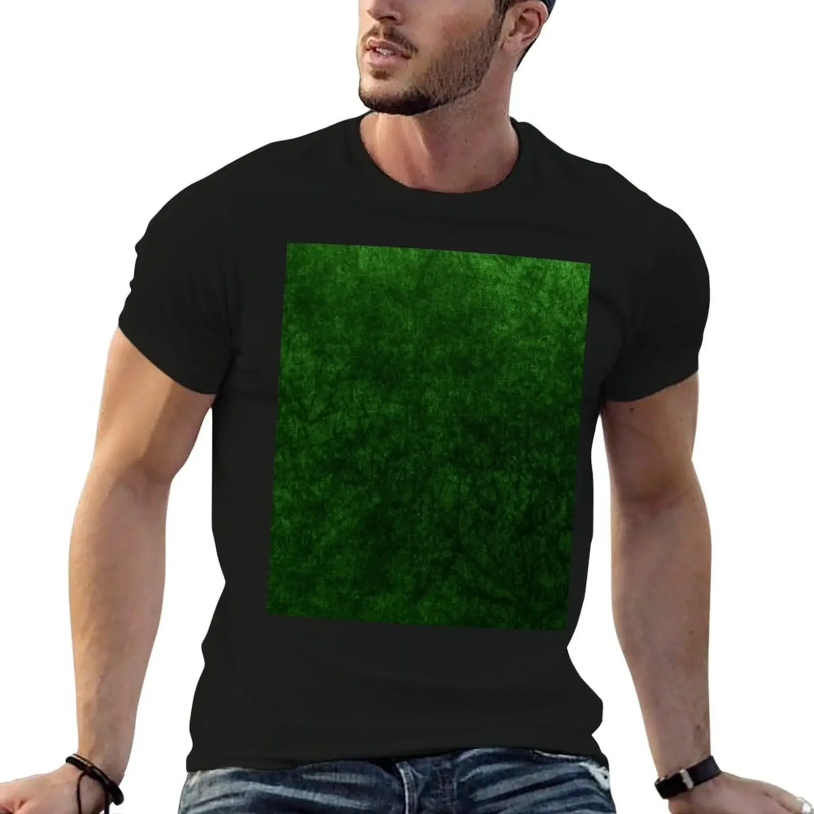 Emerald Green Grass Velvet Texture T-Shirt anime t shirts cute clothes mens white t shirts