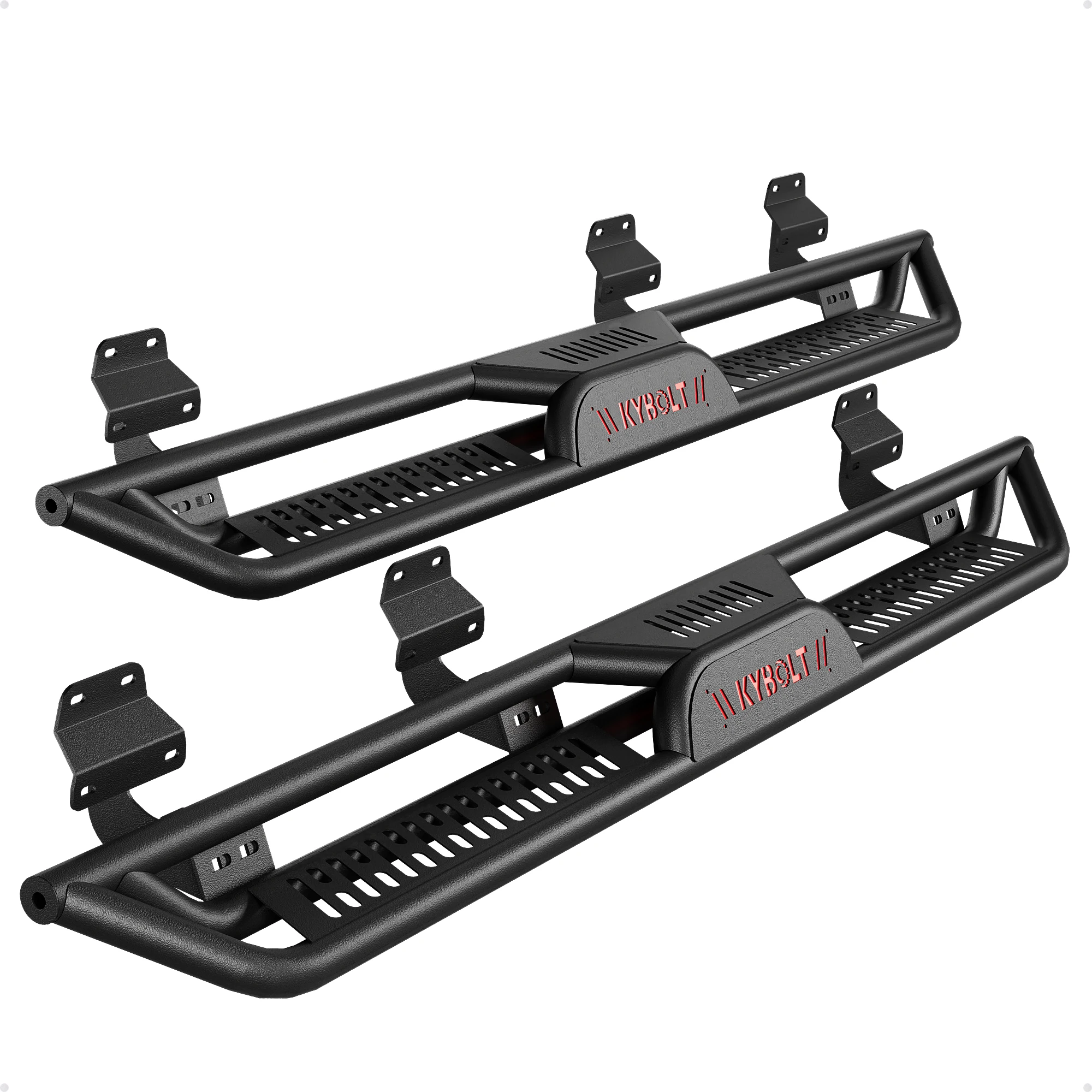 6-Inch Pedal Bolt Connected Side Step Steel Shock Absorber Rod Suitable for 2015-2023 Ford F150